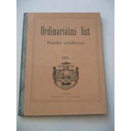 Ordinariátní list na rok 1884