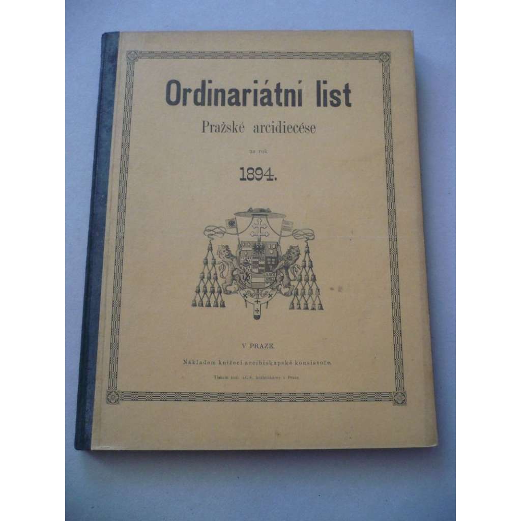 Ordinariátní list na rok 1894