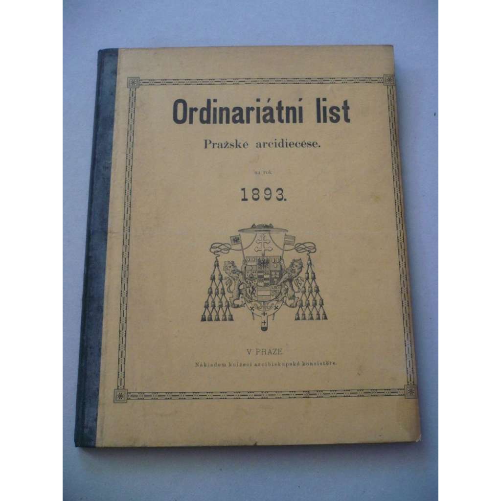 Ordinariátní list na rok 1893