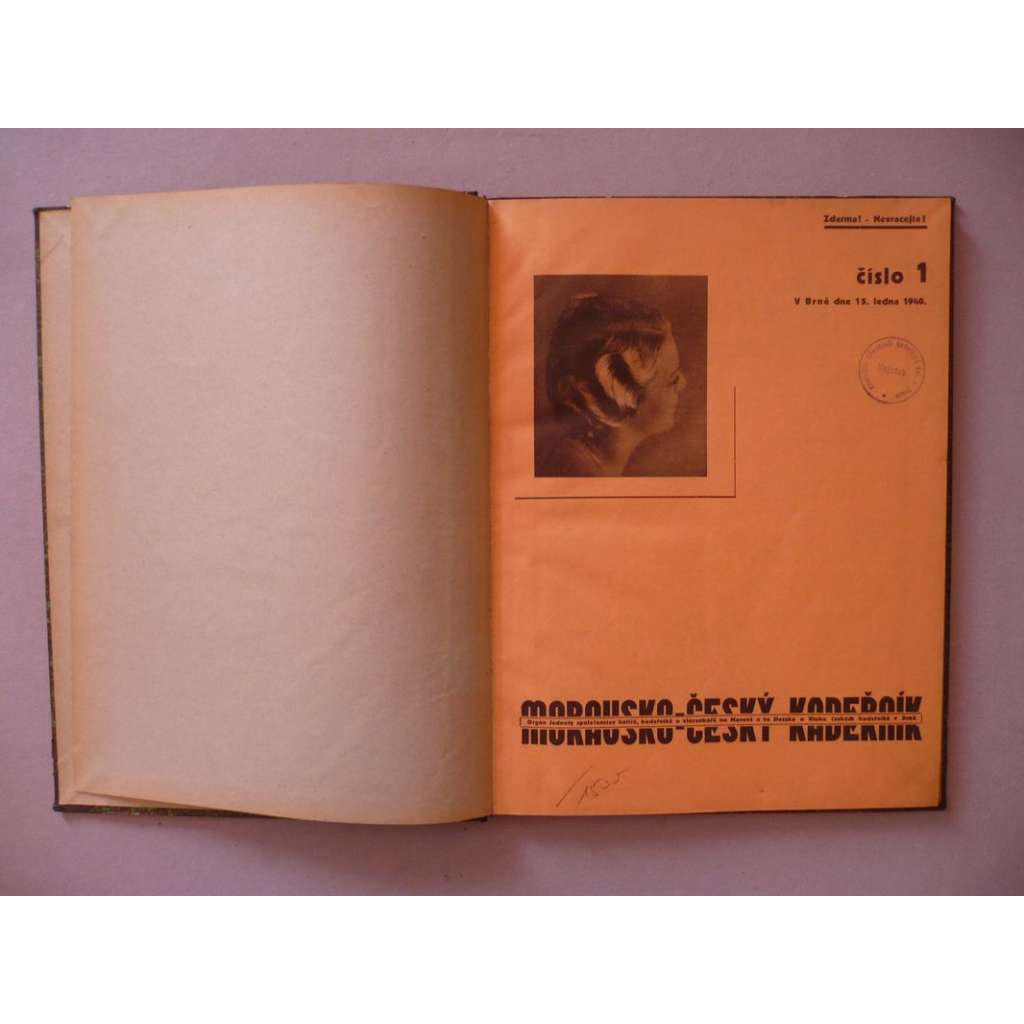 Moravsko-český kadeřník, roč.17 (1940) [kadeřnictví, účes, vlasy, kadeřník, holič, vlásenkář, účesy, móda, stříhání a úprava vlasů]