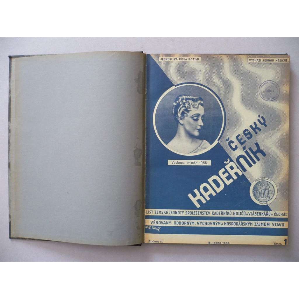 Český kadeřník, roč.2 (1938) [kadeřnictví, účes, vlasy, kadeřník, holič, vlásenkář, účesy, móda, stříhání a úprava vlasů]