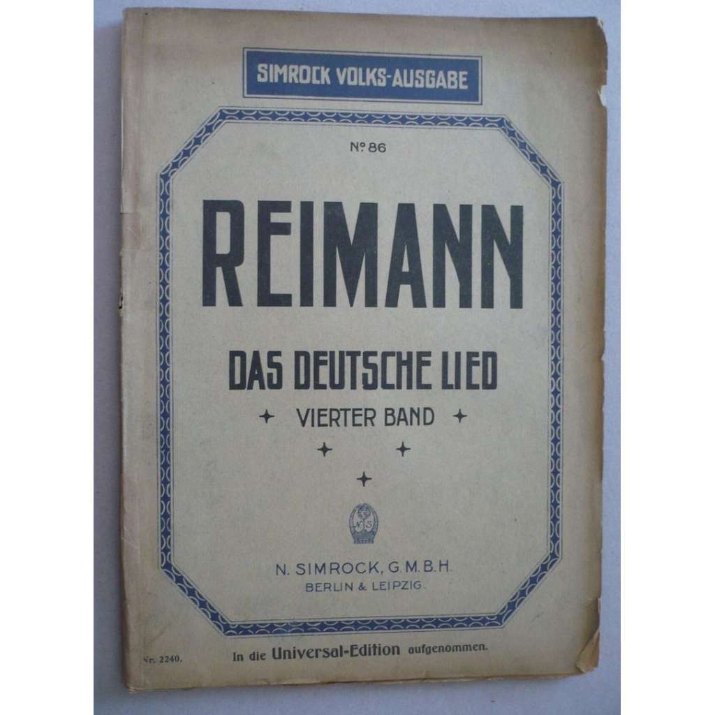 Das Deutsche Lied, VI.