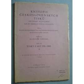 Knihopis českých a slovenských tisků, díl II. Písmeno A [strany 1-64] Tisky z let 1501-1800 [soupis a podrobný popis jazykově českých bohemikálních starých tisků vydaných do roku 1800 s medailony autorů]