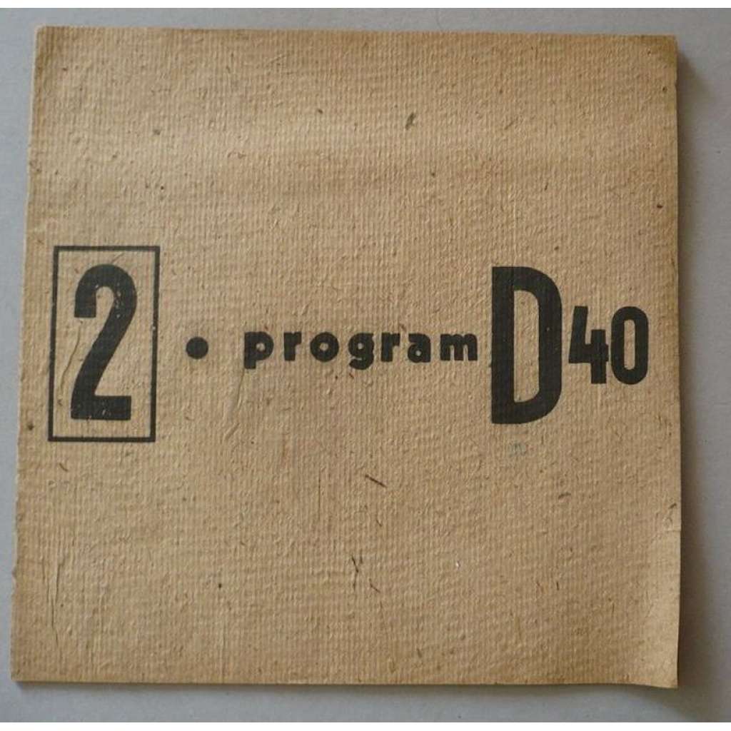 Program D40, číslo 2 (1939-40)