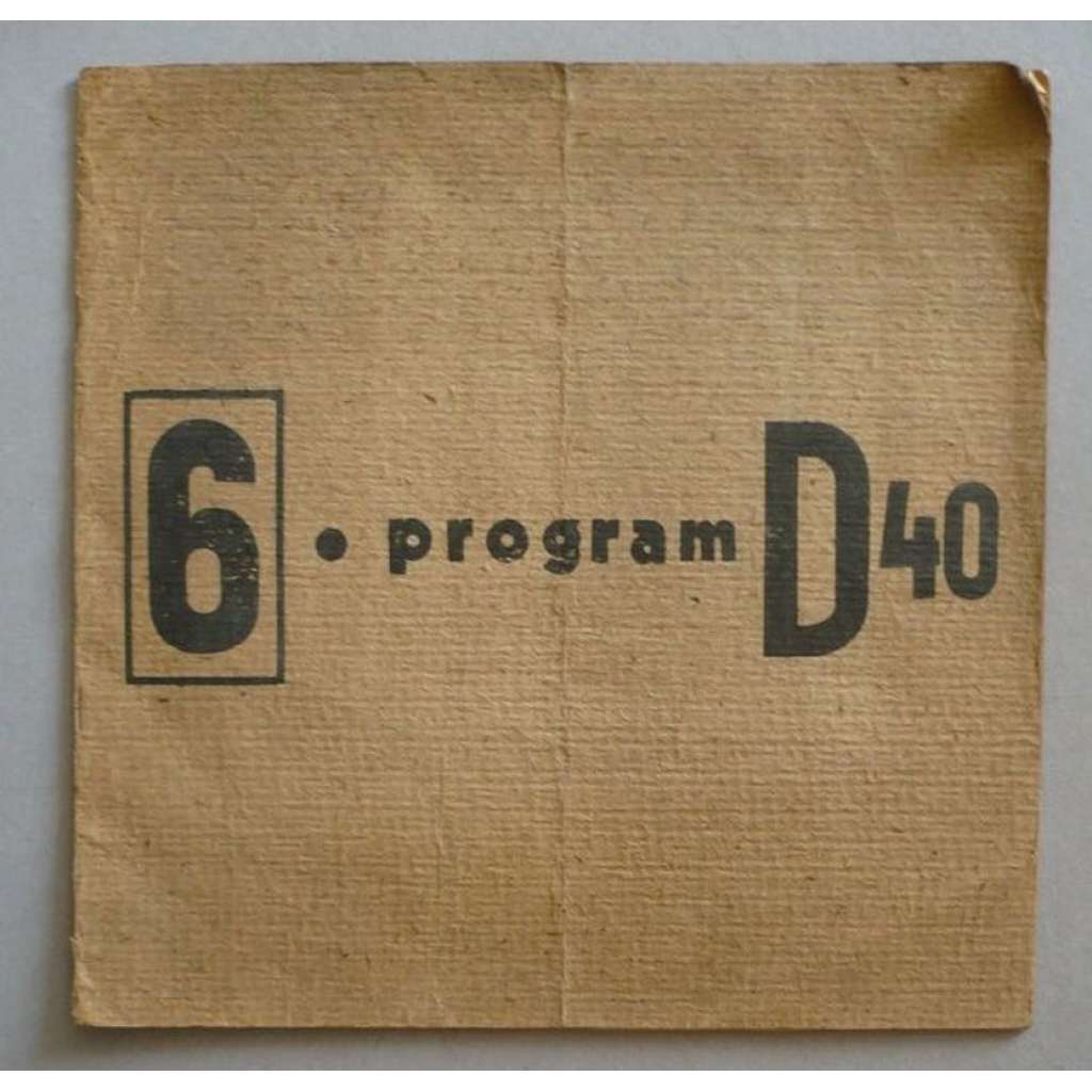 Program D40, číslo 6 (1939-40)