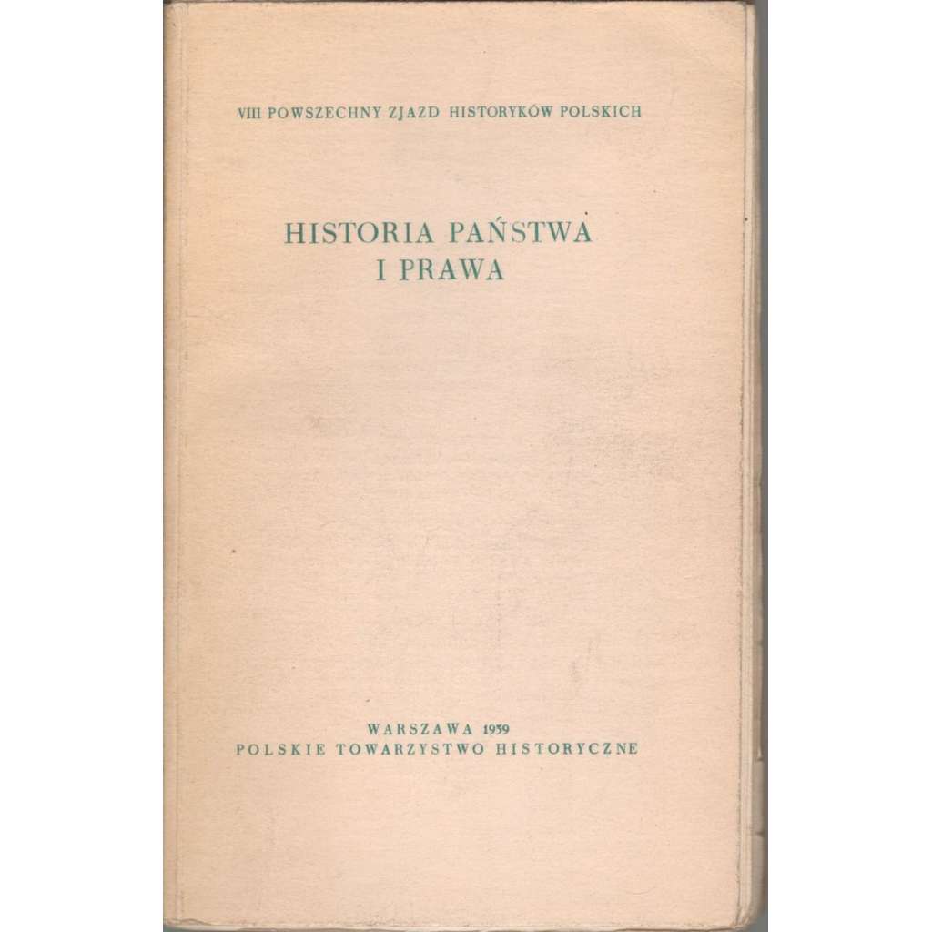 Historia panstwa i prawa (Polsko,Dějiny státu a práva)