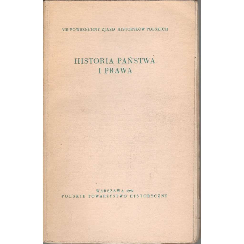 Historia panstwa i prawa (Polsko,Dějiny státu a práva)