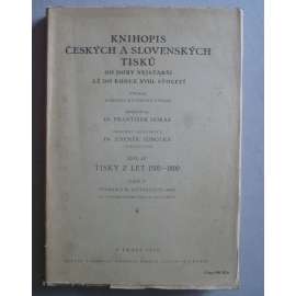 Knihopis českých a slovenských tisků II - část V (písmena M-O č, 5135-6687)(vyd. r. 1950) [soupis starých českých knih]