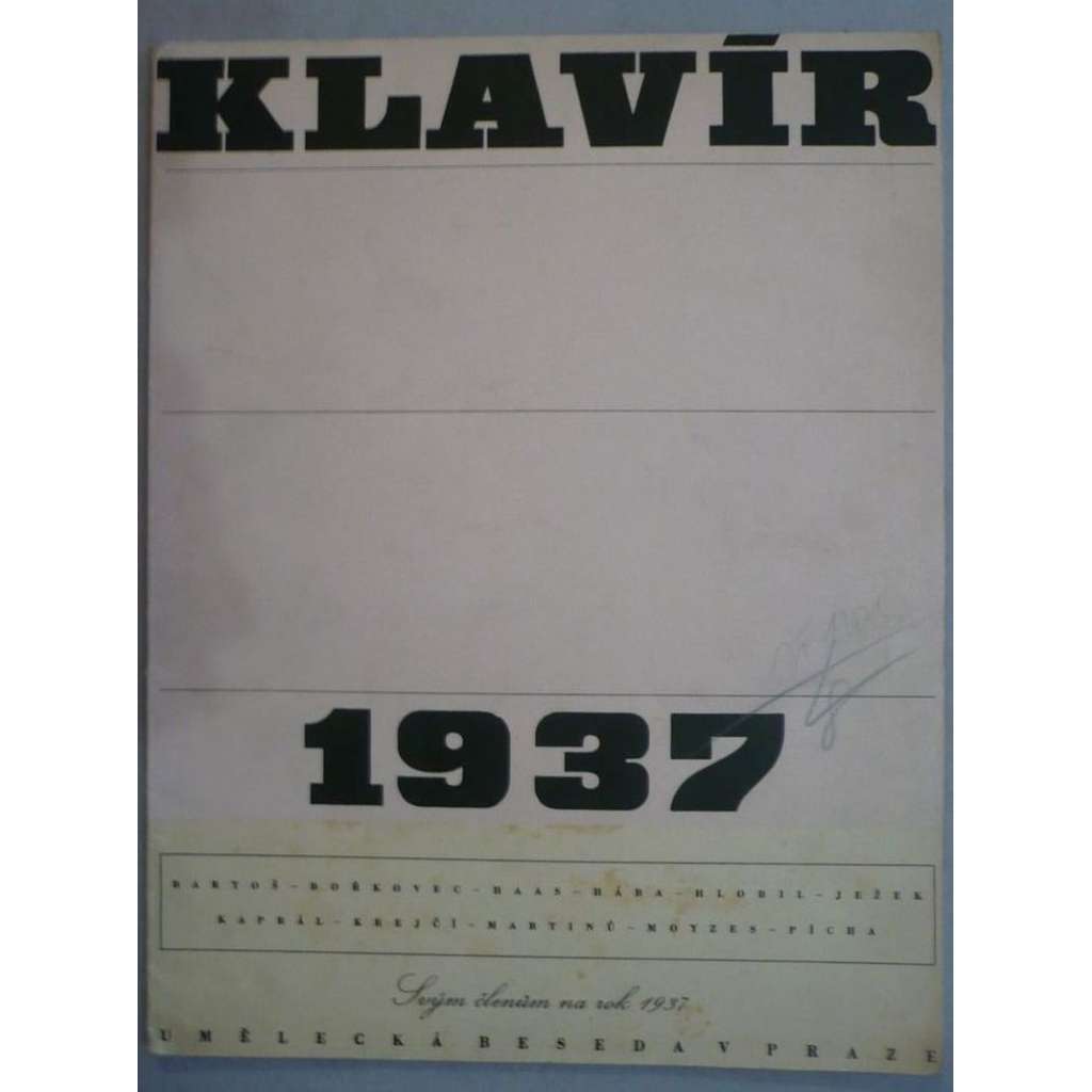 Klavír 1937 (noty)