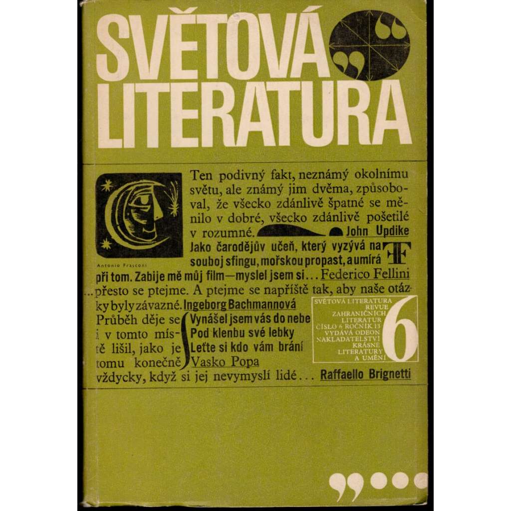 Světová literatura 1968/6, roč.13, revue