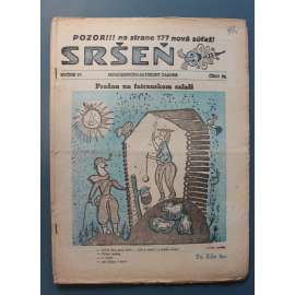 Sršeň. Humoristicko-satirický časopis 1948, roč. IV. (časopis, satira, Slovensko, mj. Pražan na fatranskom salaši, Anekdoty, Vojna veselá)