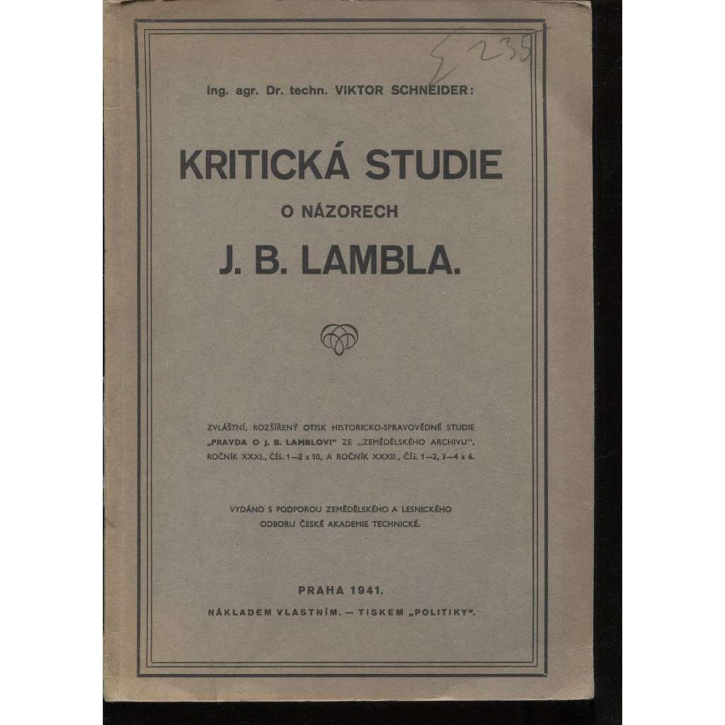 Kritická studie o názorech J. B. Lambla