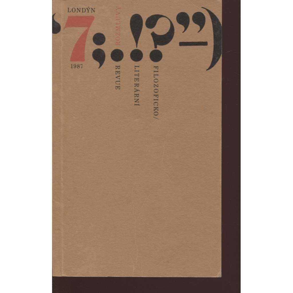 Rozmluvy - Literární a filozofická revue, 1987