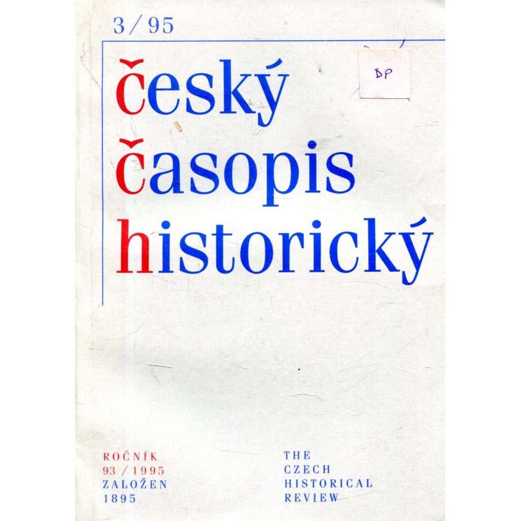 Český časopis historický, roč. 93/1995, 3/95