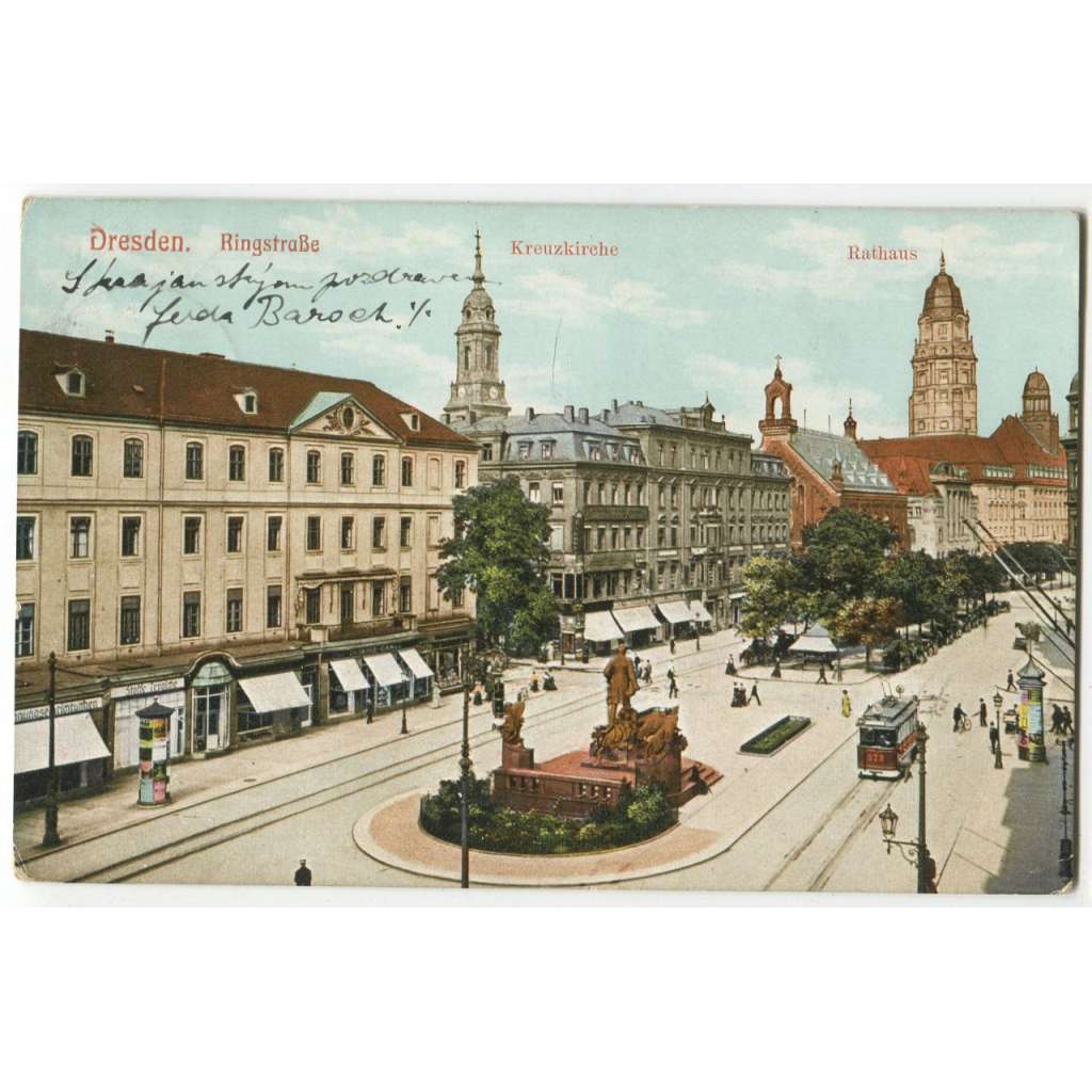 Dresden, Drážďany, tramvaj,  Německo, Deutschland Germany