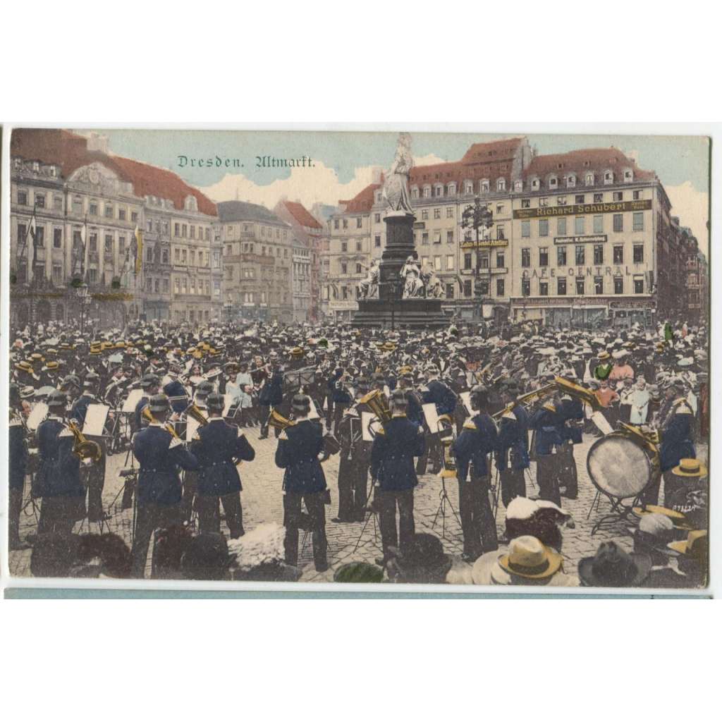 Dresden, Drážďany, Německo, vojenská kapela, slavnost, událost