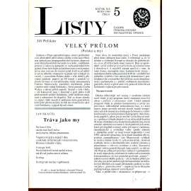 Listy, roč. XIX. Říjen 1989, č. 5