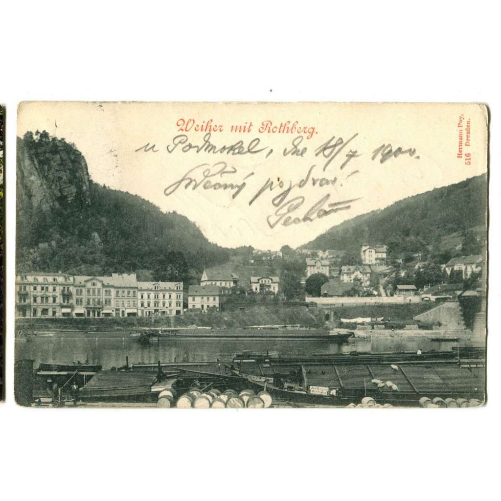 Děčín, Podmokly, Weiher, přístav