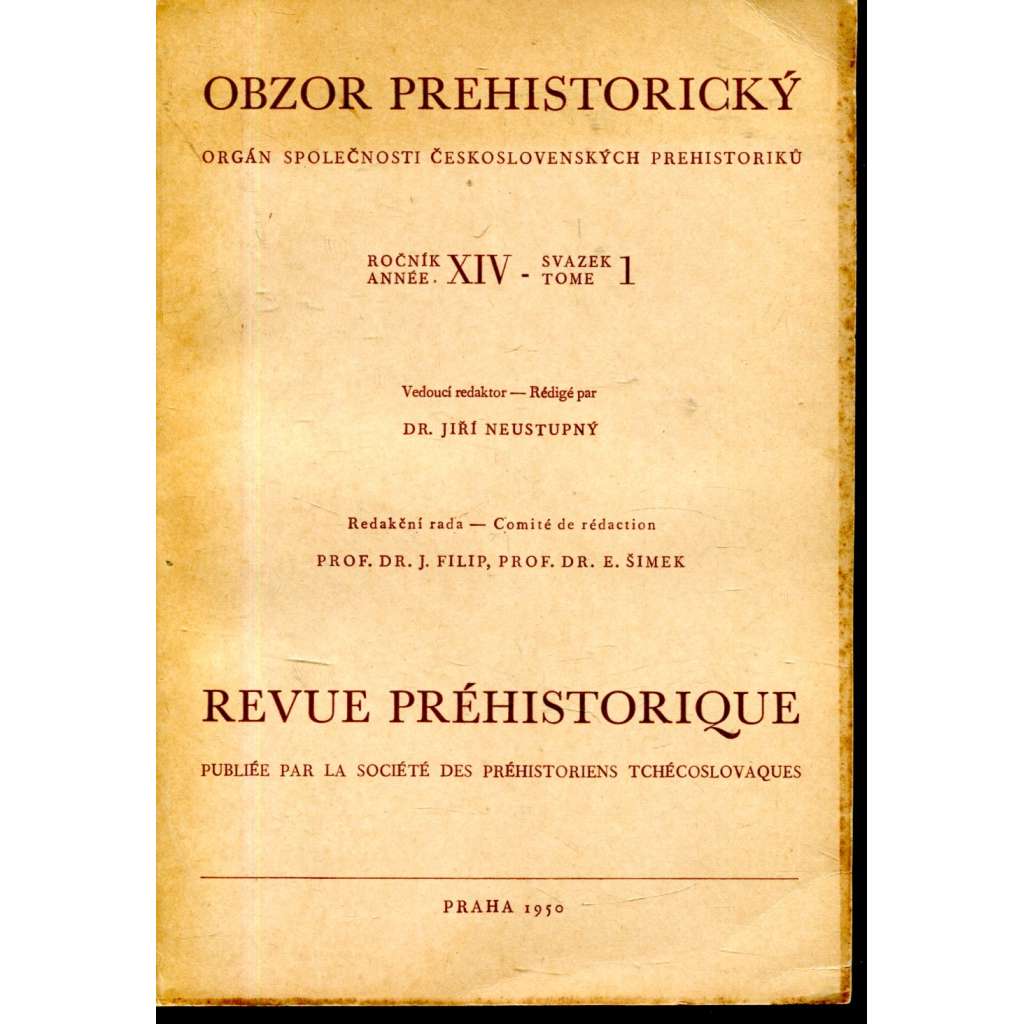 Obzor prehistorický XIV/1-1950