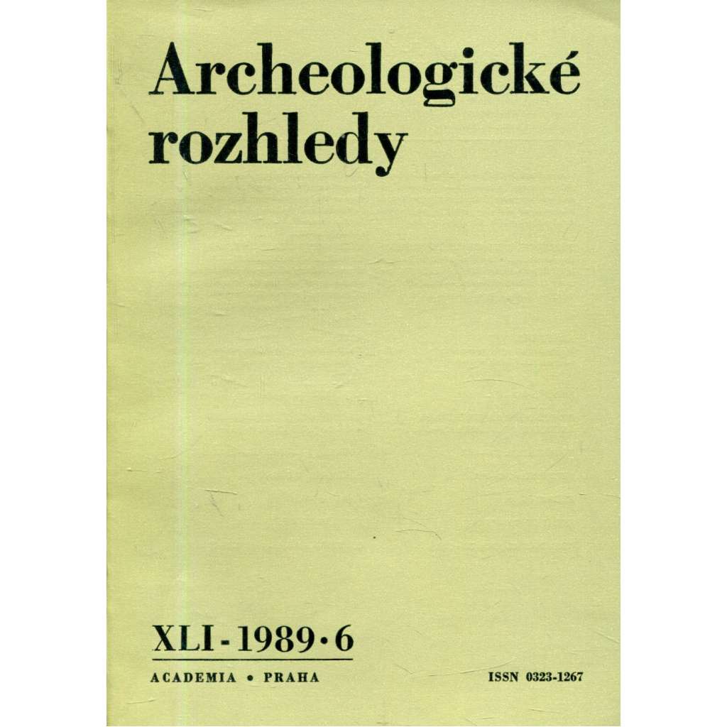 Archeologické rozhledy XLI - 1989, č. 6.