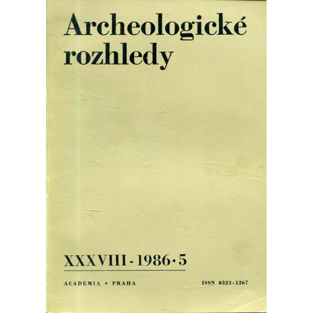 Archeologické rozhledy, roč. XXVIII - 1986, sešit 5