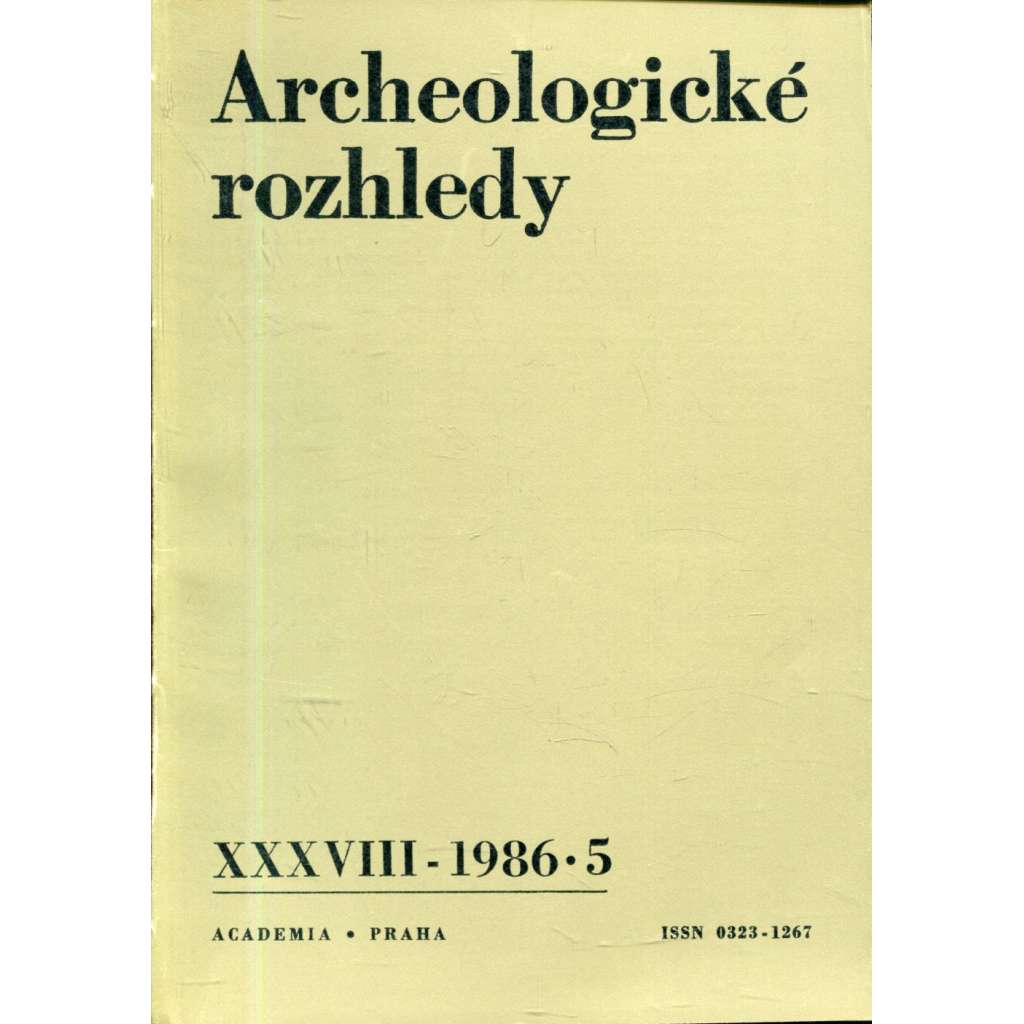 Archeologické rozhledy, roč. XXVIII - 1986, sešit 5