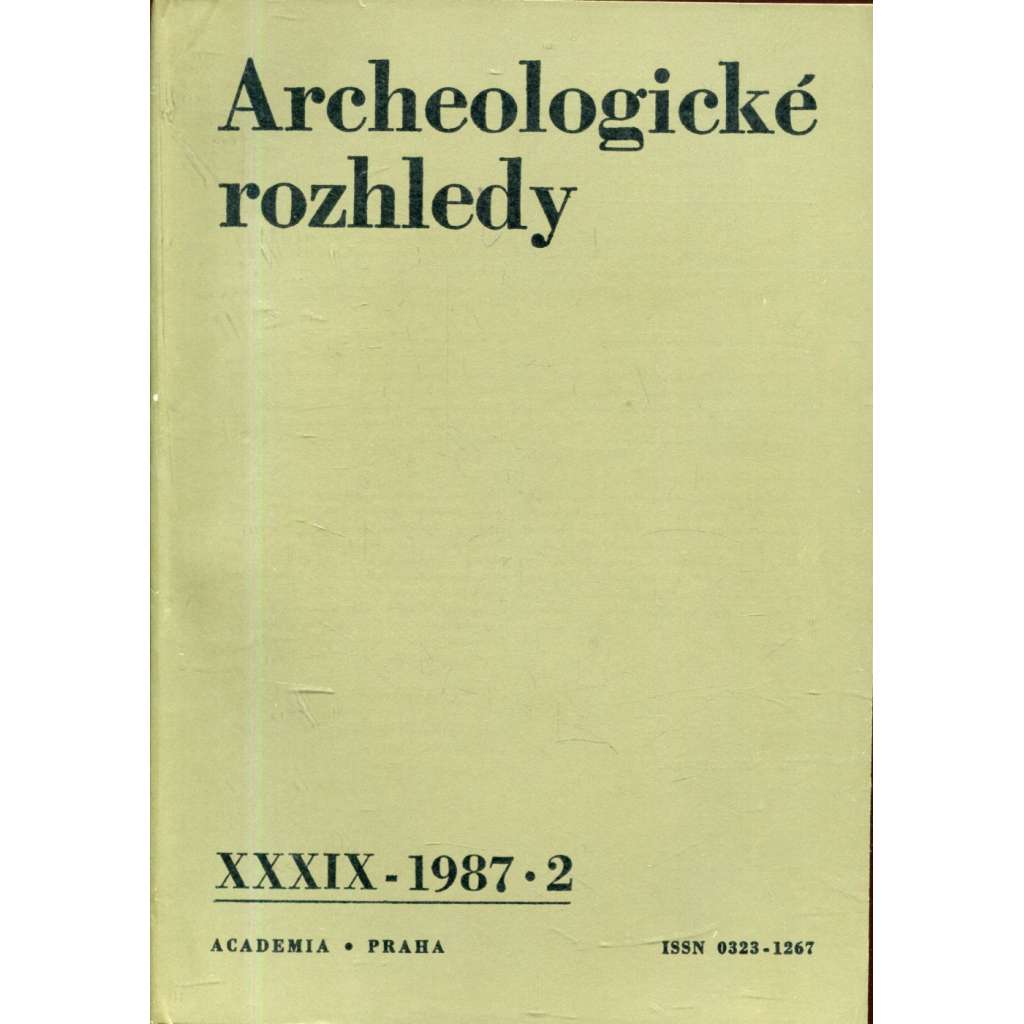 Archeologické rozhledy, roč. XXXIX - 1987, sešit 2