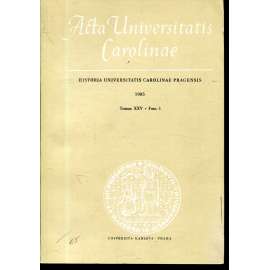 Historia Universitatis Carolinae Pragensis, XXV/1, 1985