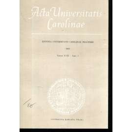 Historia Universitatis Carolinae Pragensis, XXIII/1, 1983