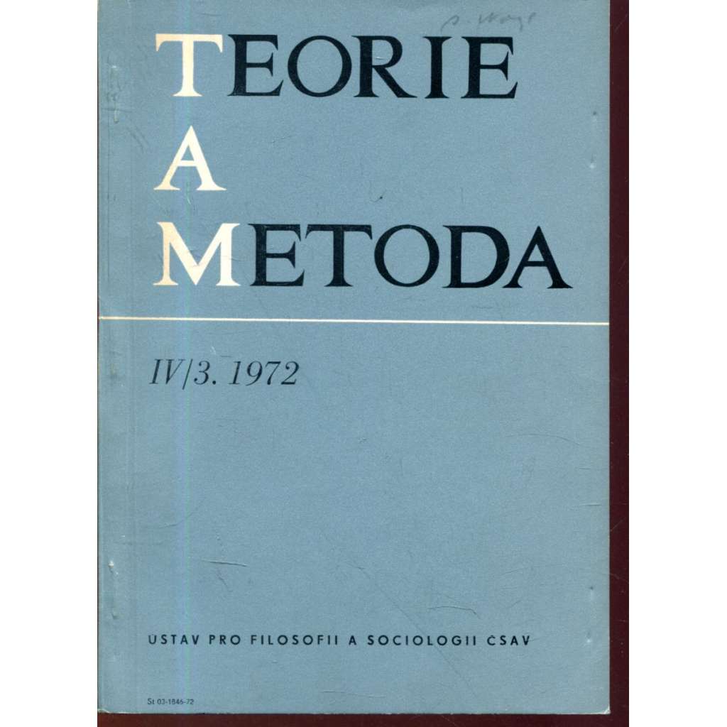 Teorie a metoda IV/3. 1972
