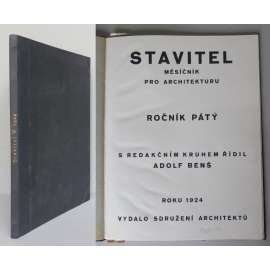 Stavitel. Měsíčník pro architekturu. Ročník V, 1924