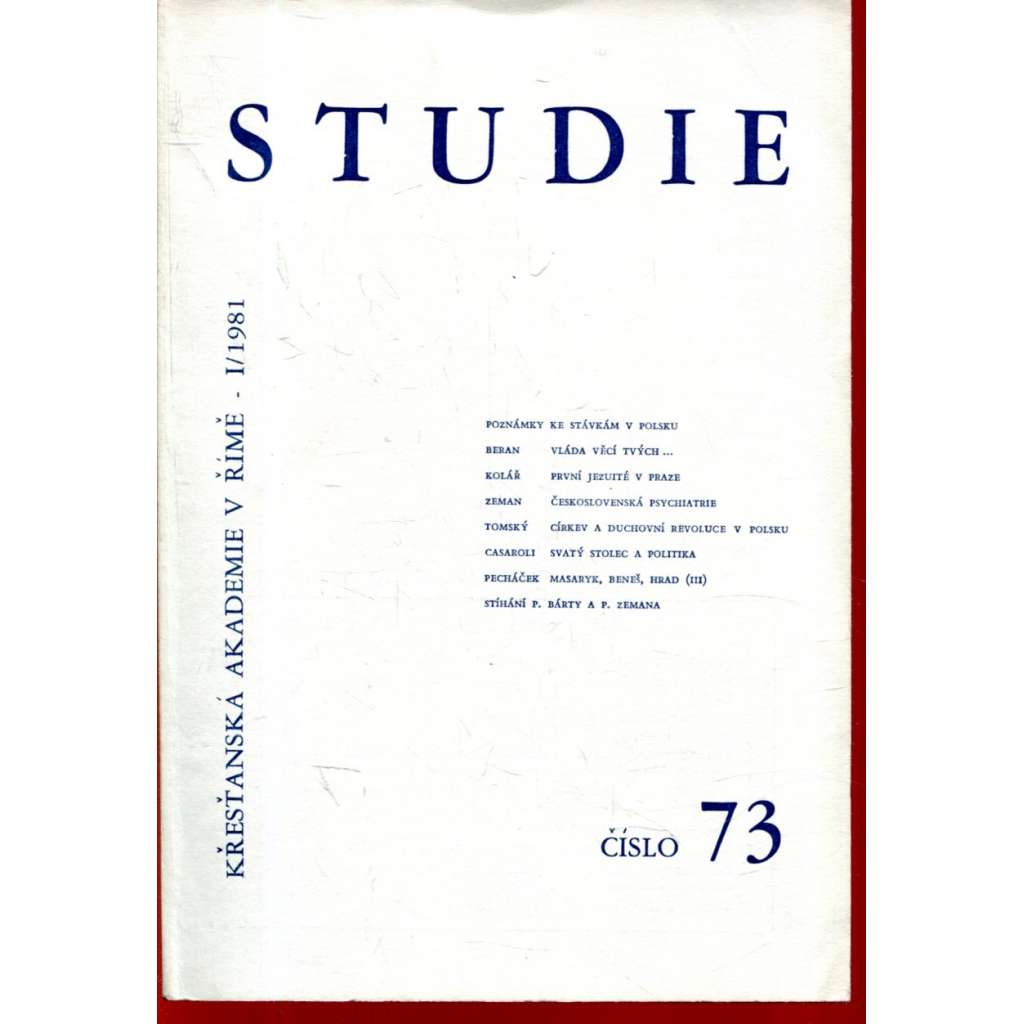 Studie, číslo 73 (exilové vydání)