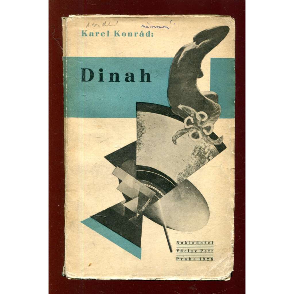 Dinah (obálka Karel Teige) + podpis K. Konrád