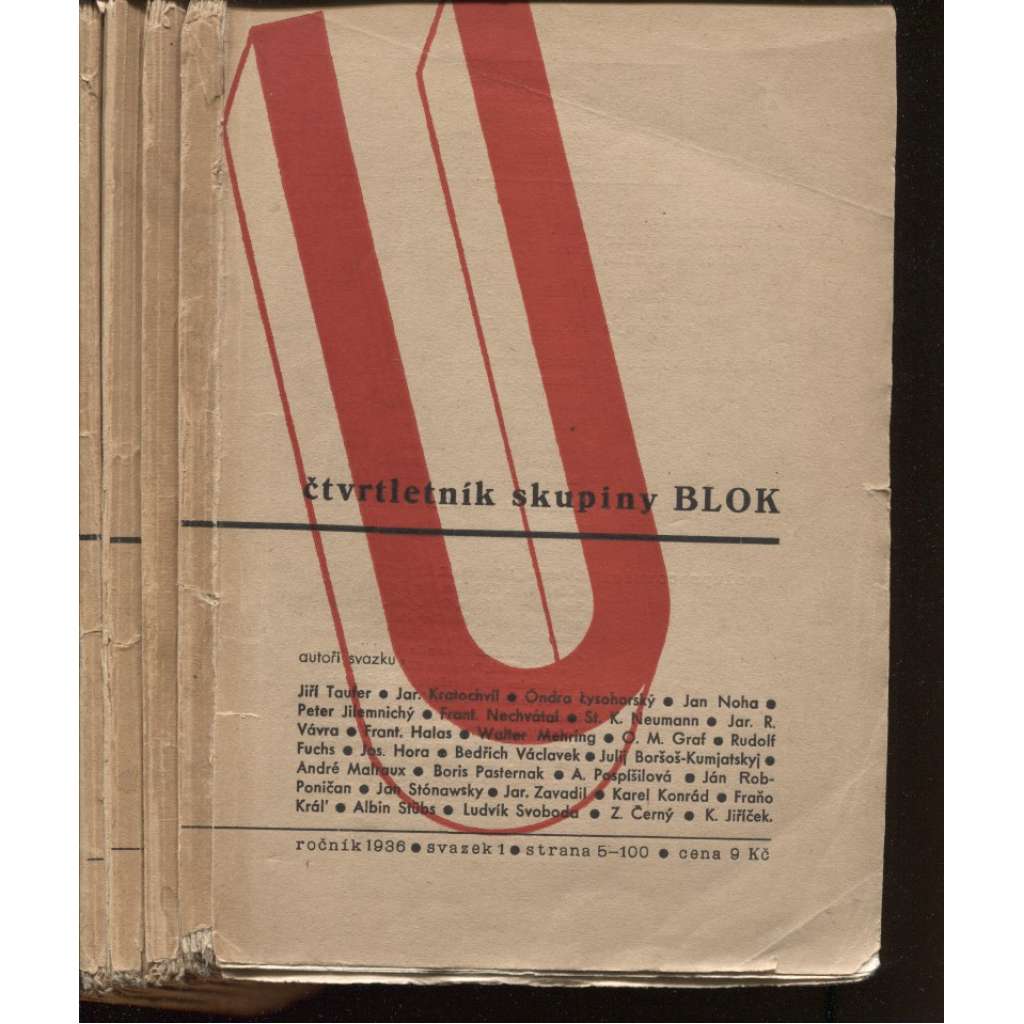 U: Čtvrtletník skupiny Blok, 1-4/1936