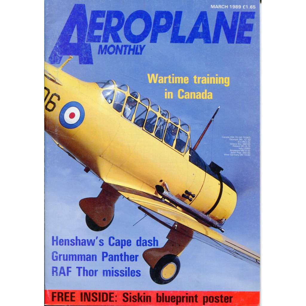 Aeroplane Monthly 3/1989, Vol. 17, No. 3, Issue No. 191 (letectví, letadla)