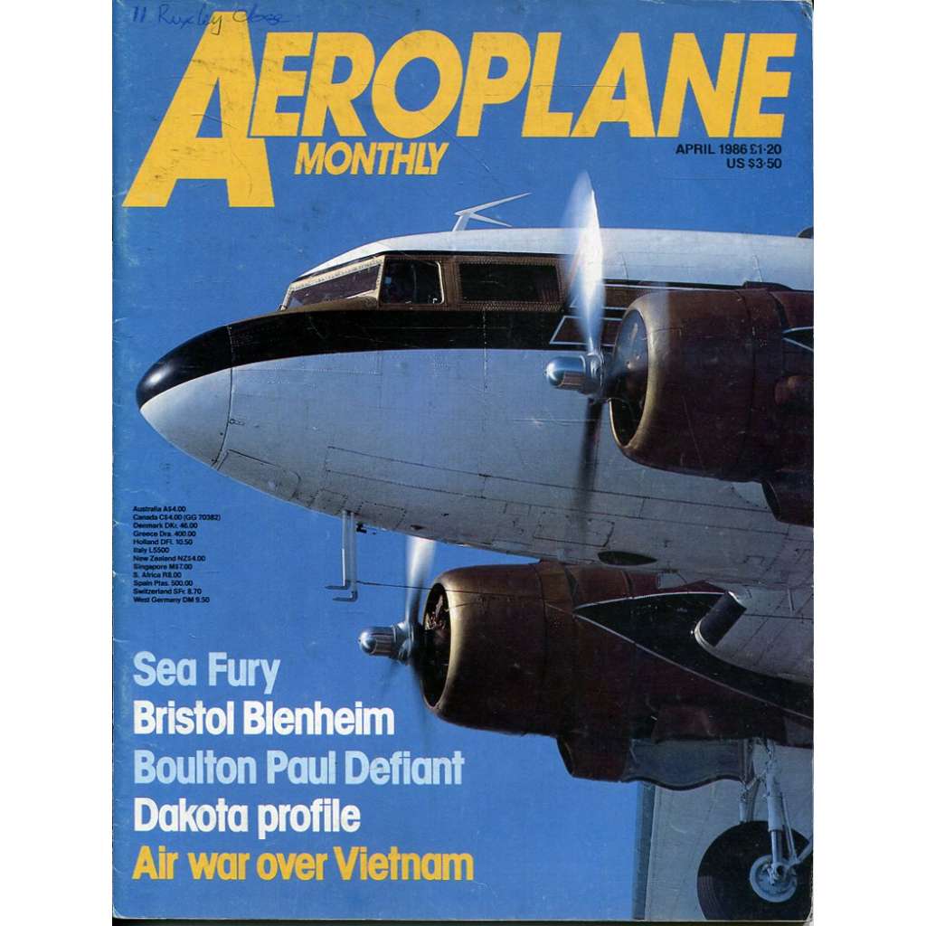 Aeroplane Monthly 4/1986, Vol. 14, No. 4, Issue No. 156 (letectví, letadla)