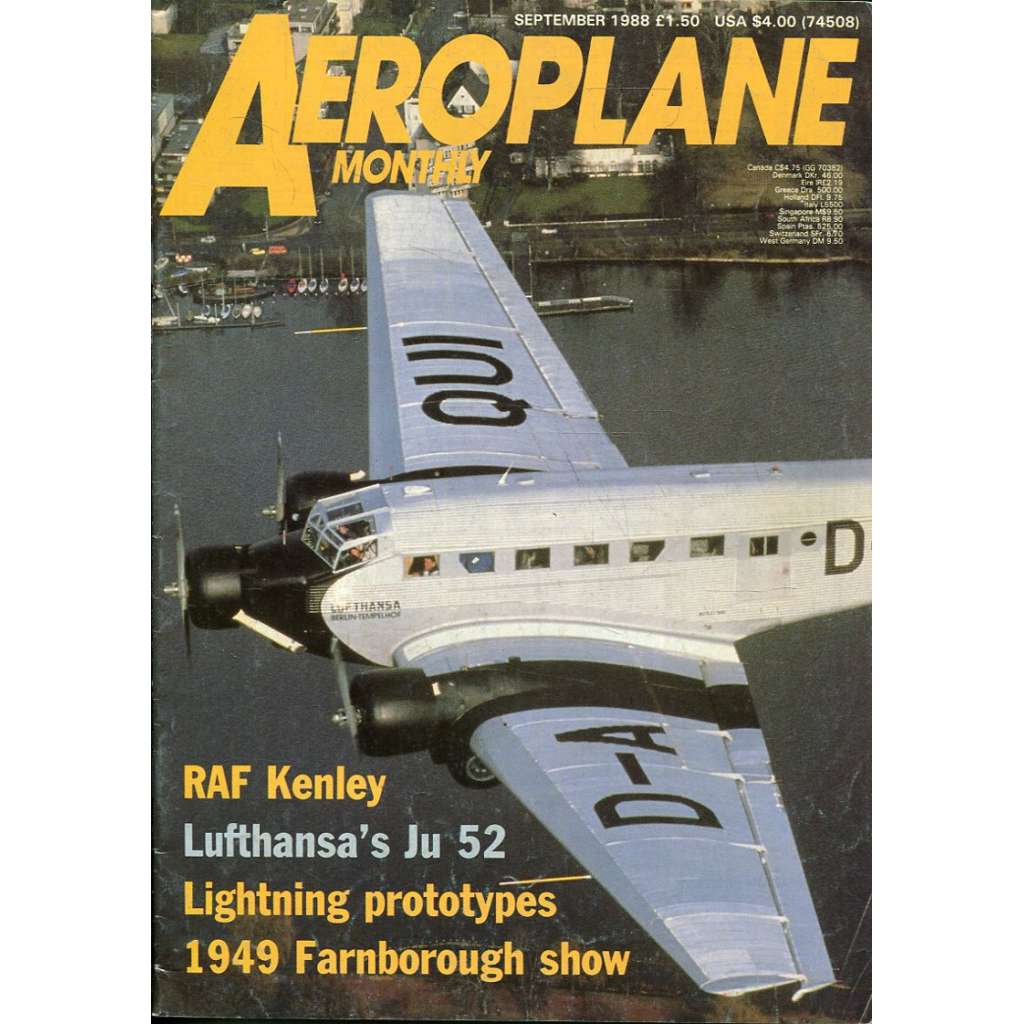 Aeroplane Monthly 9/1988, Vol. 16, No. 9, Issue No. 185 (letectví, letadla)