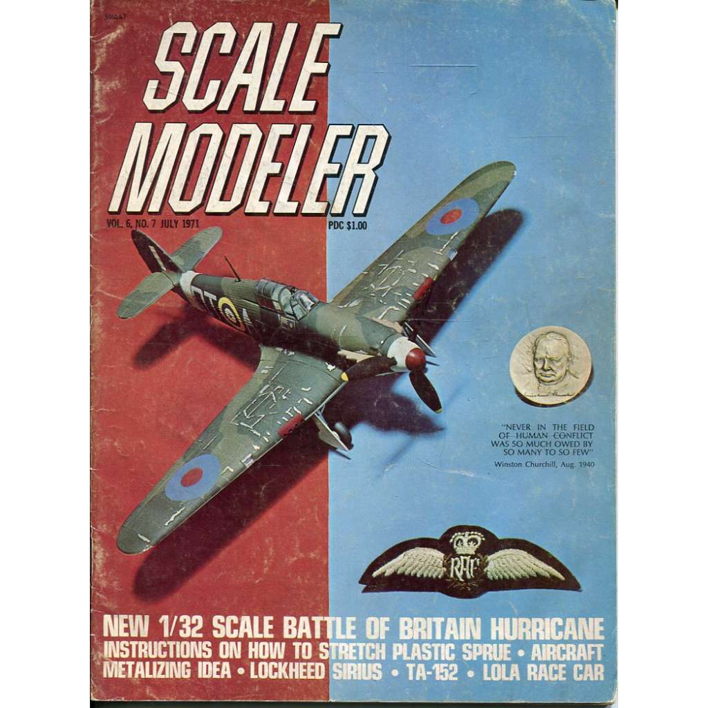Scale Modeler 7/1971, Vol. 6, No. 7 (letadla, modelářství)