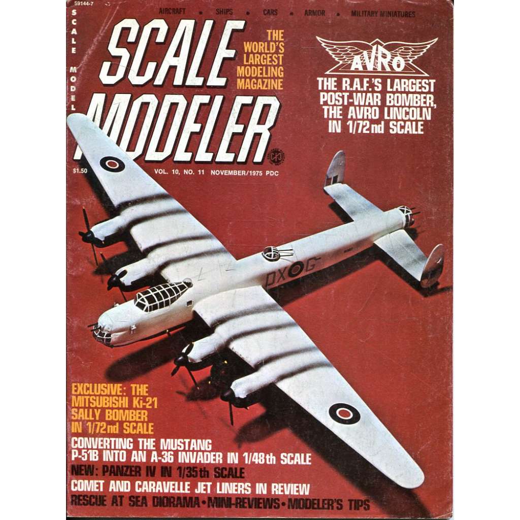 Scale Modeler 11/1975, Vol. 10, No. 11 (letadla, modelářství)