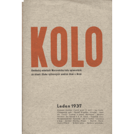 KOLO. Umělecký měsíčník Moravského kola spisovatelů..1.-10./1937