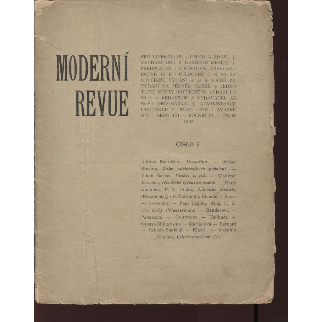 Moderní revue, roč. IX., č. 5. (sv. XIV.), 1903