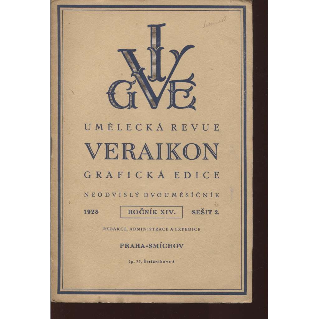 Veraikon, sešit 2., roč. XIV./1928 (Umělecká revue)