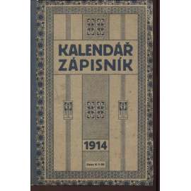 Kalendář zápisník 1914