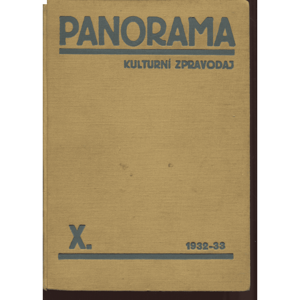 Panorama. Kulturní zpravodaj X., 1932-1933