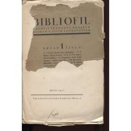 Bibliofil, ročník V./1927 - časopis věnovaný krásným knihám a jiným zajímavostem