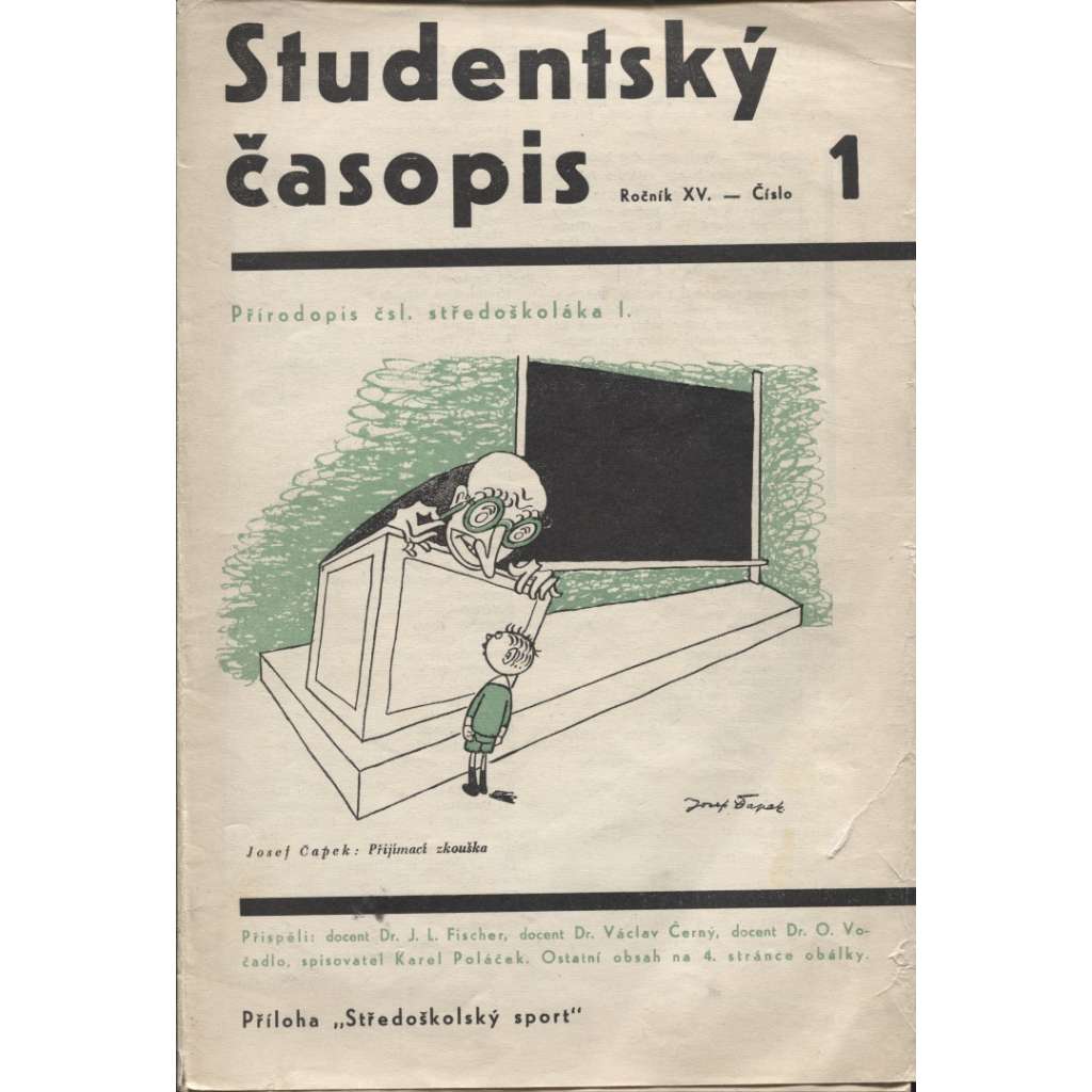Studentský časopis, ročník XV., čísla 1-10/1935 a 1936