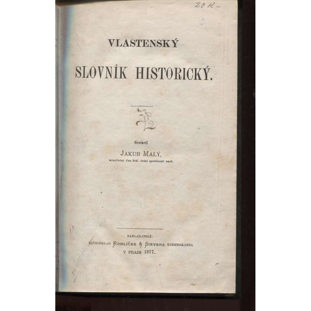 Vlastenecký slovník historický (1877)