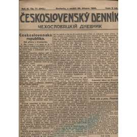 Československý denník roč. III, č. 71. Buchedu, 1920 (LEGIE, RUSKO, LEGIONÁŘI)