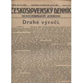 Československý denník roč. III, č. 114. Vladivostok, 1920 (LEGIE, RUSKO, LEGIONÁŘI)