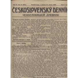 Československý denník roč. III, č. 41. Divizionnaja, 1920 (LEGIE, RUSKO, LEGIONÁŘI)